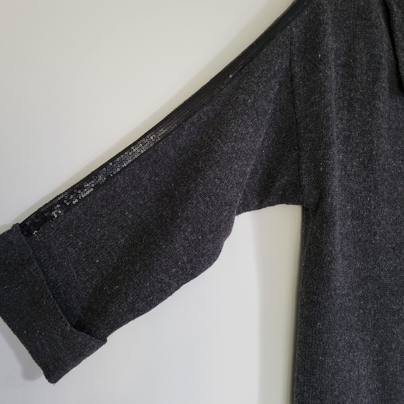 Soft Surroundings Merino Wool Charcoal Grey Loose Fit Coatagen Medium - Picture 8 of 12